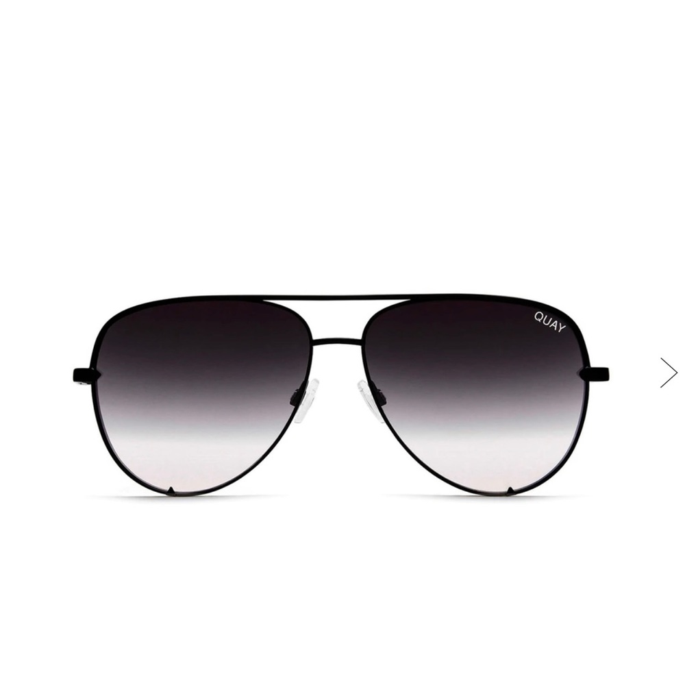 Quay high key black fade aviator sunglasses